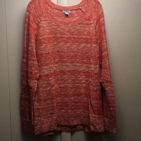 Old Navy Sweaters - Peachy-Pink and off white Sweater
